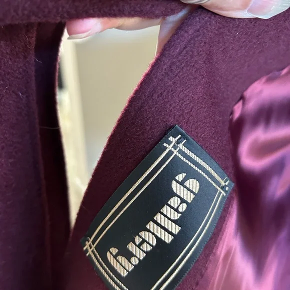 Nordstrom Gallery Burgandy wool trench/topper - Picture 4 of 4